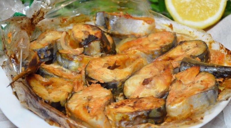 Самая вкусная рыба в рукаве, запеченная с овощами в духовке